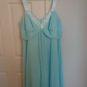 Cocktail Dress - Light Blue Chiffon